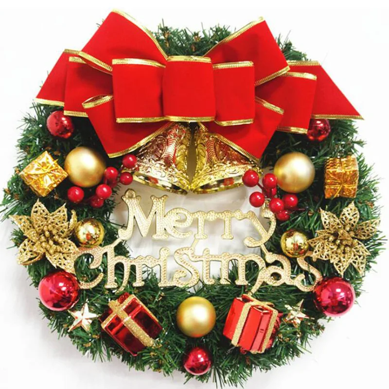 

Christmas Decorations 2022 30cm Simulation Wreath Door Hanging Window Props Garland Christmas Pendant Drop Ornaments