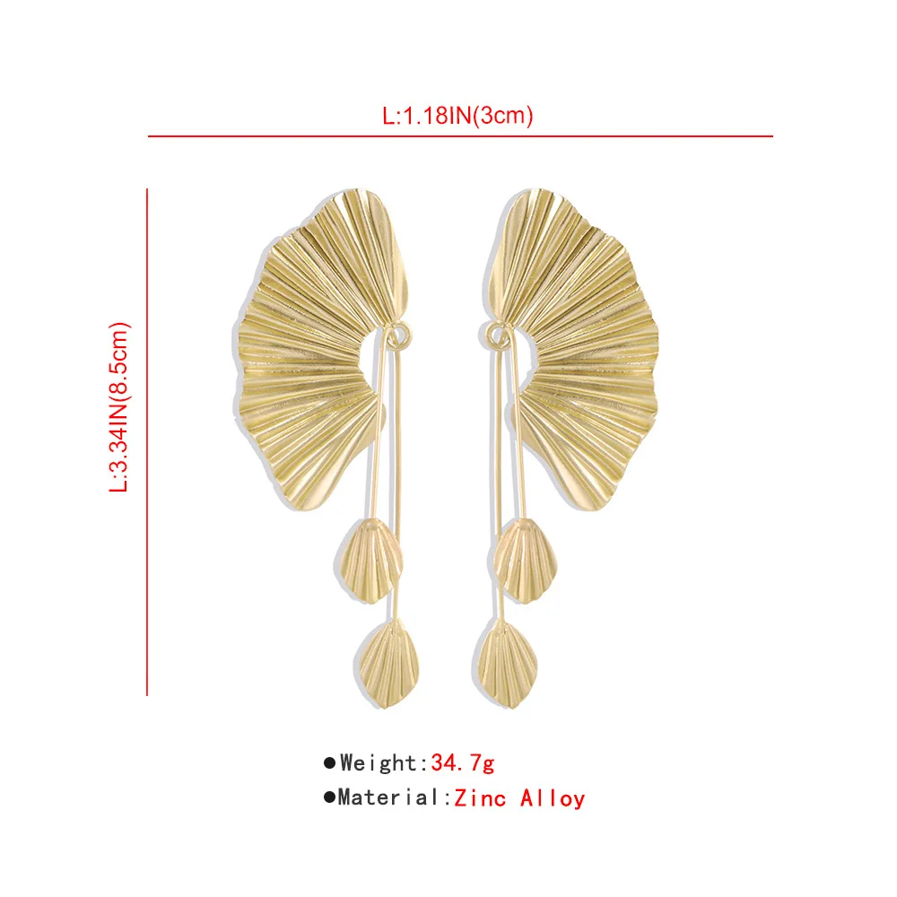 

In 2021, Europe And The United States Jewelry Personality Ms Geometrical Irregular Alloy Earrings Creative