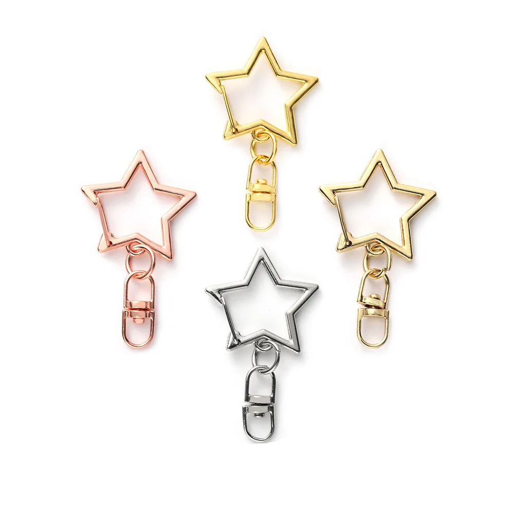 

Manufacturers direct metal DIY accessories accessories animation peripheral pendant star 8 star key chain spot letter keychain
