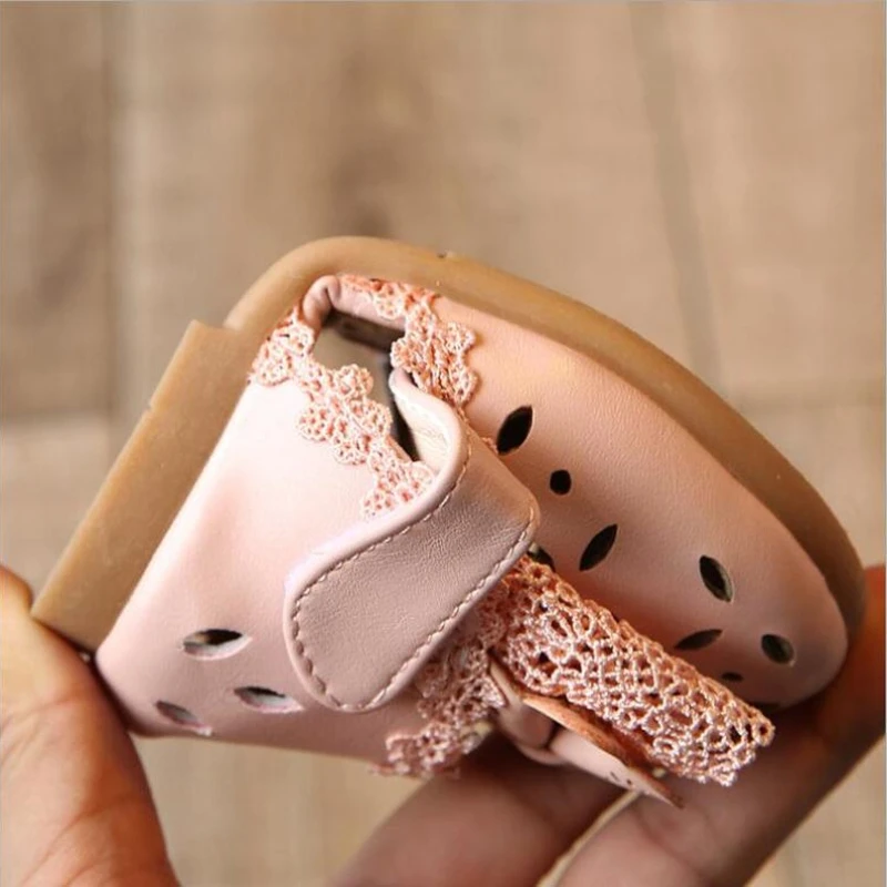 

Newest Summer Kids Shoes 2021 Fashion Leathers Sweet Children Sandals For Girls Toddler Baby Breathable Hoolow Out Bow Shoes
