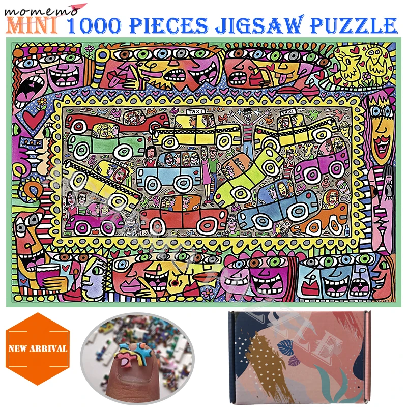 

MOMEMO Abstract Painting Wooden Jigsaw Puzzle 1000 Pieces Adults Assembling Puzzle Games Kids Educational Toys Nice Gifts