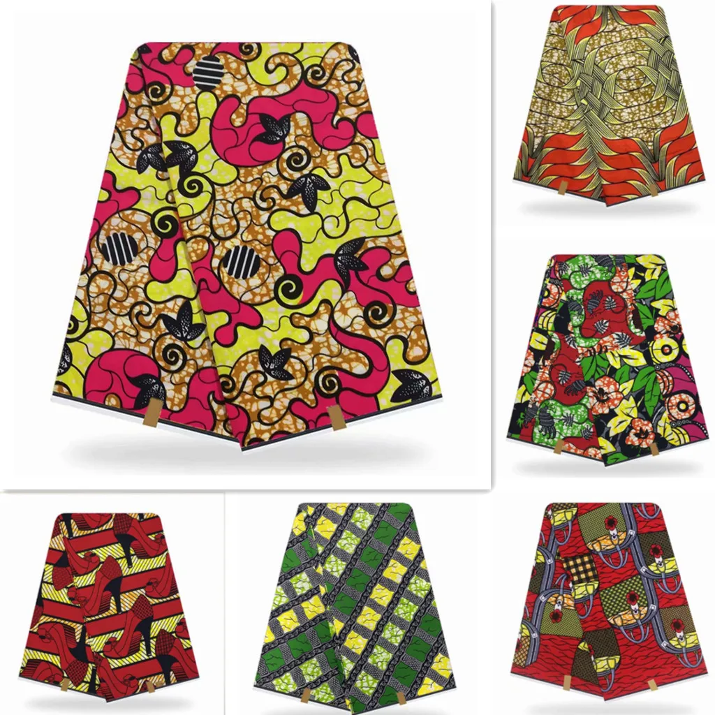 Новый дизайн 6 ярдов/партия в африканском стиле из парафинированной ткани Гана