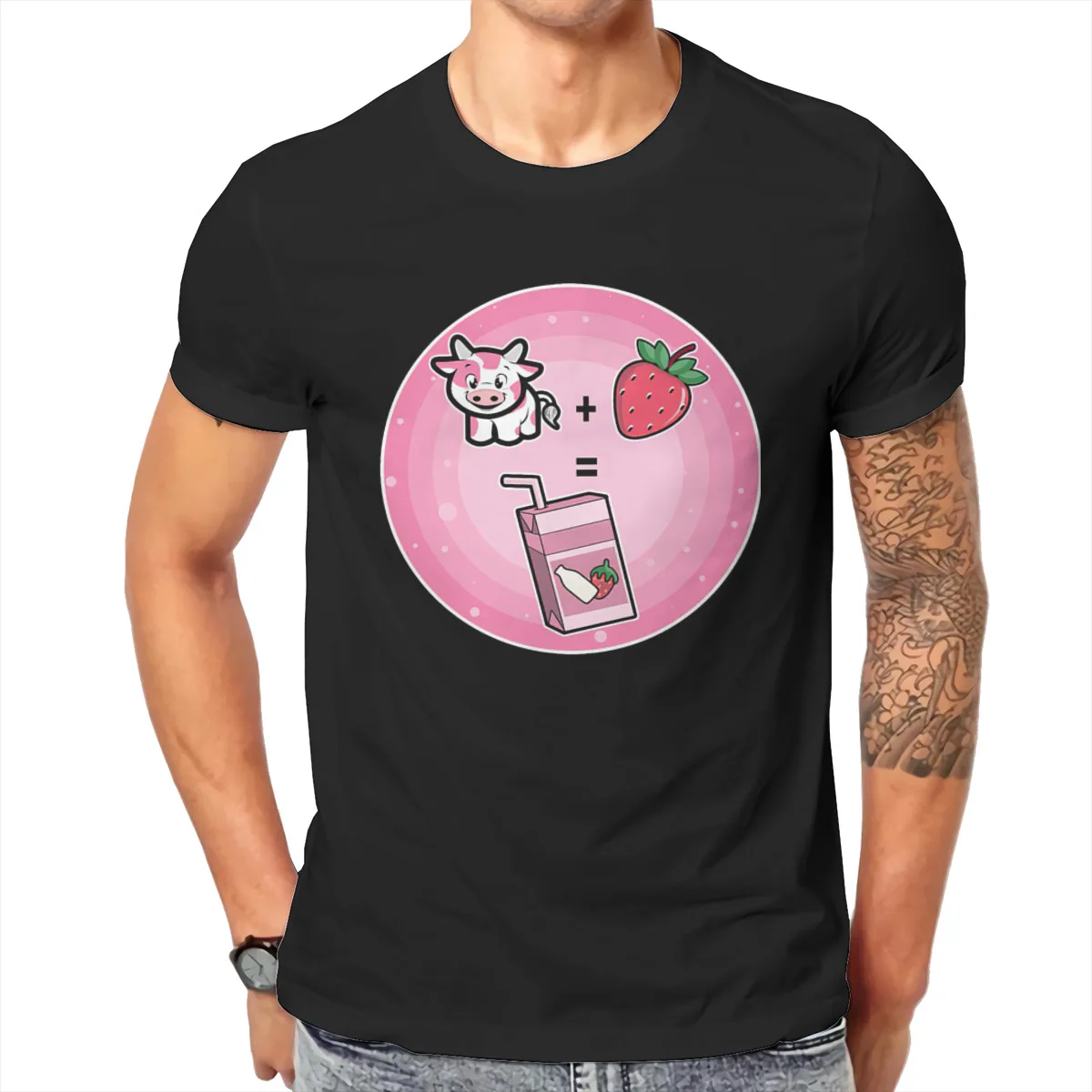 

Strawberry Milk T shirt Men T shirt summer T-shirt