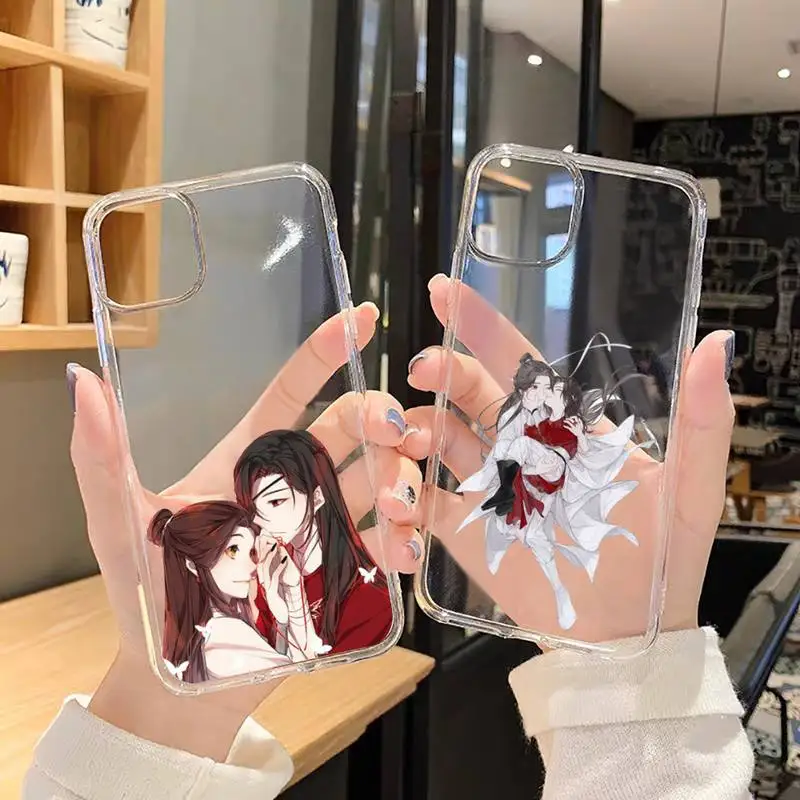 

Tian Guan Ci Fu Phone Case Transparent for iPhone 6 7 8 11 12 s mini pro X XS XR MAX Plus SE cover funda