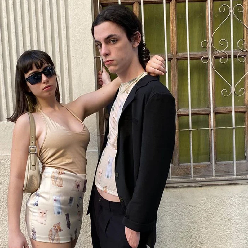 

Kawaii Cat Printed Y2k Crop Top Summer Fashion Women's T-Shirt For Girls Short Sleeve O-Neck Tee 2021Chic Shirt Pullovers Street