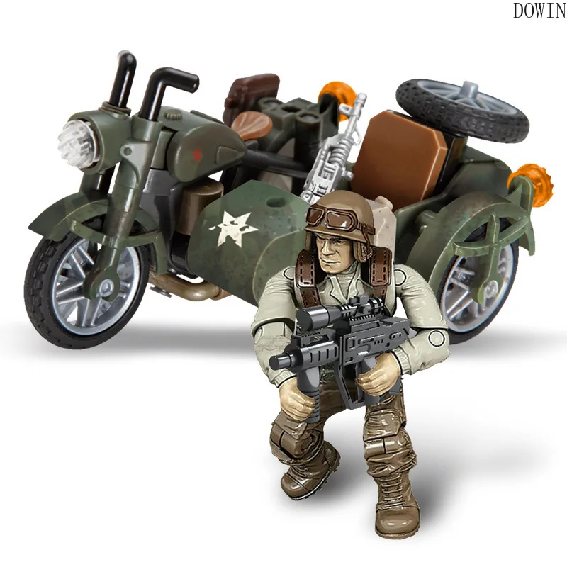 Совместим с военным звонком мини солидеры военными колесами фигурки армейские