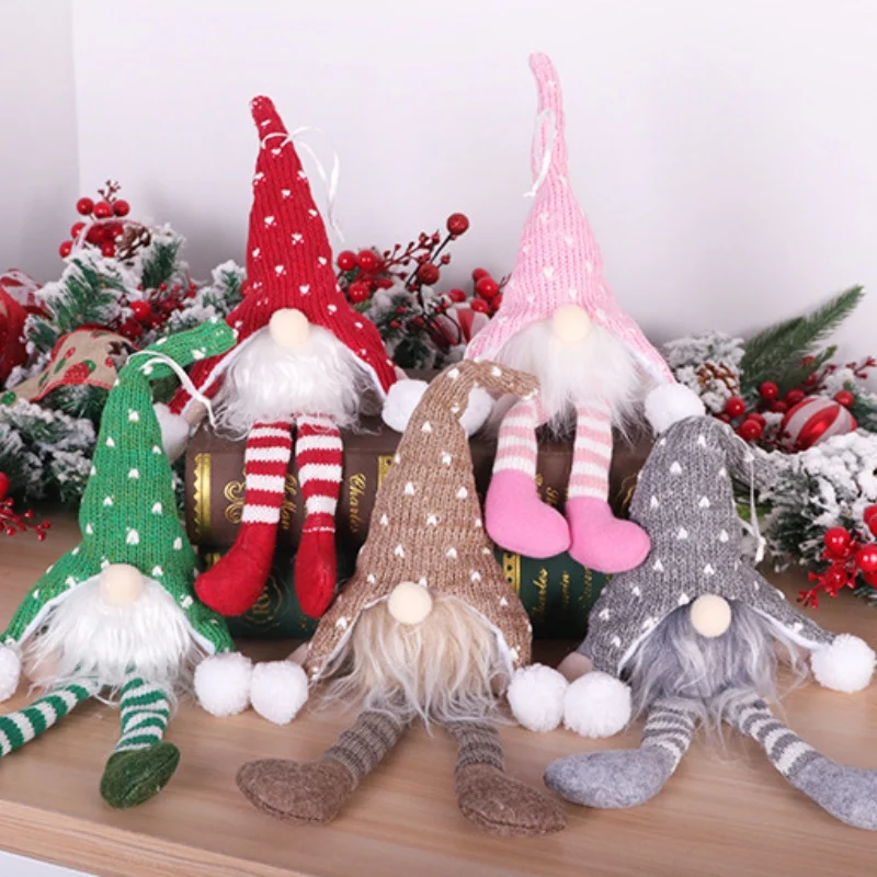 

Lighted Santa Plush Handmade Elf Dwarf Home Household Ornaments Christmas Santa Decoration Holiday Party Tabletop Ornament