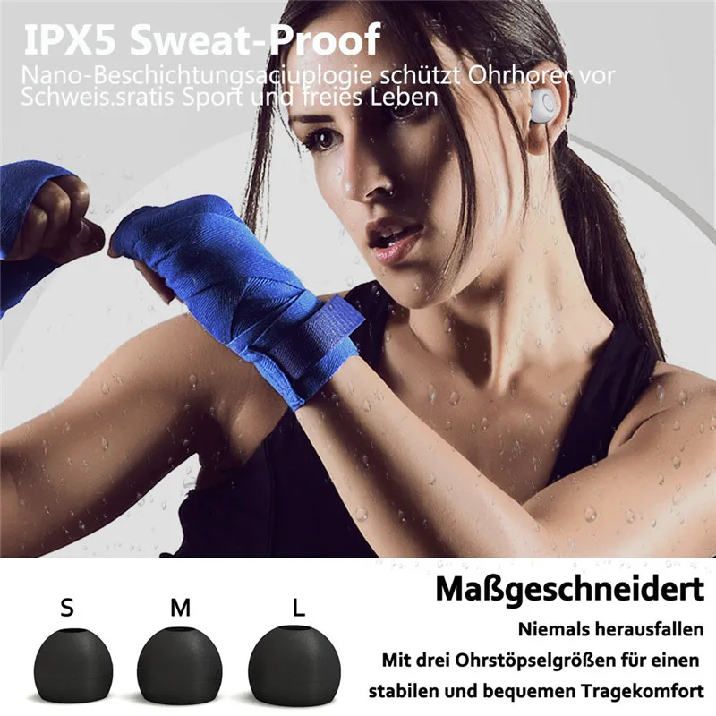 V11 TWS Bluetooth наушники IPX5 водонепроницаемые настоящие беспроводные сенсорное