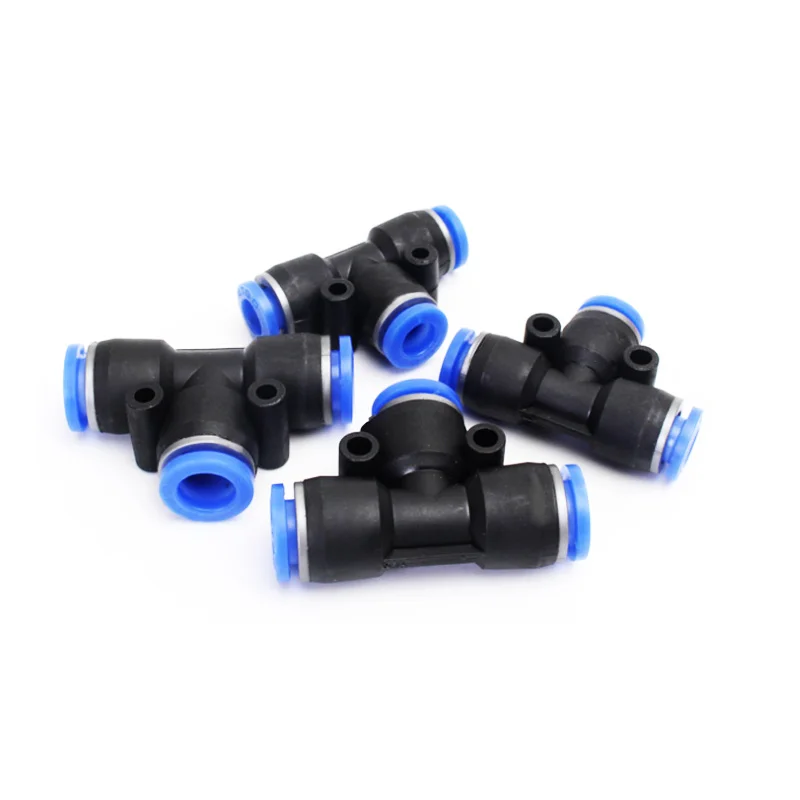 5 шт. ПЭ Серия T-shape d Tee 4 6 8 10 12 14 16 мм OD Hose 3-ходовой порт y-образный Пневматический