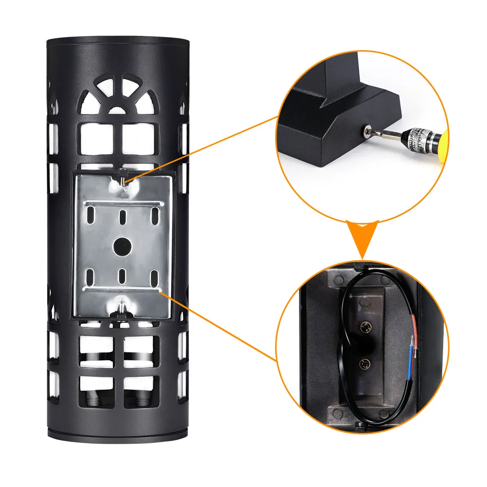 Садовый светильник с двойной головкой и цветами на окно уличное освещение IP65