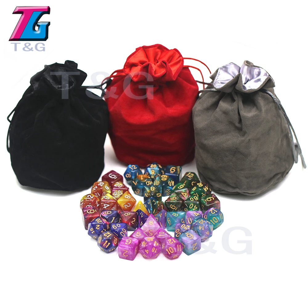 42 шт. бархатные мешки на шнурке для настольных игр|Кубики| |