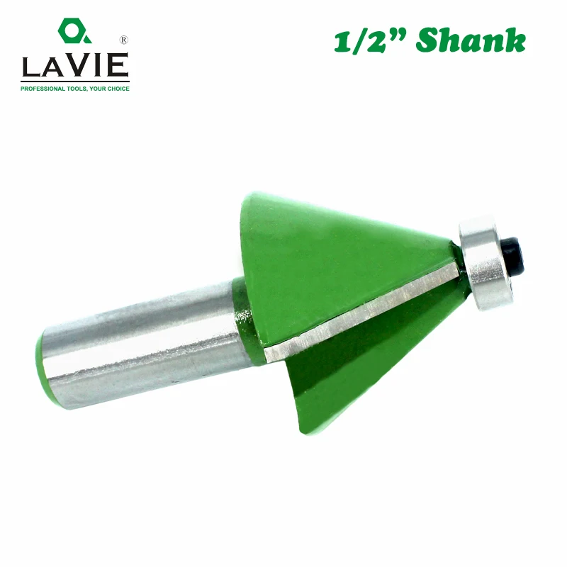 LAVIE 5pcs 12MM 1/2&quot Shank Chamfer Router Bit 11.25 15 22.5 30 45 Degree Milling Cutter for Wood Machine MC03233 | Инструменты