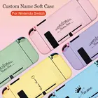 Самодельный чехол с именем на заказ для игровой консоли Nintendo Switch NS JoyCon, чехол контроллера, мягкий силиконовый защитный чехол, аксессуары