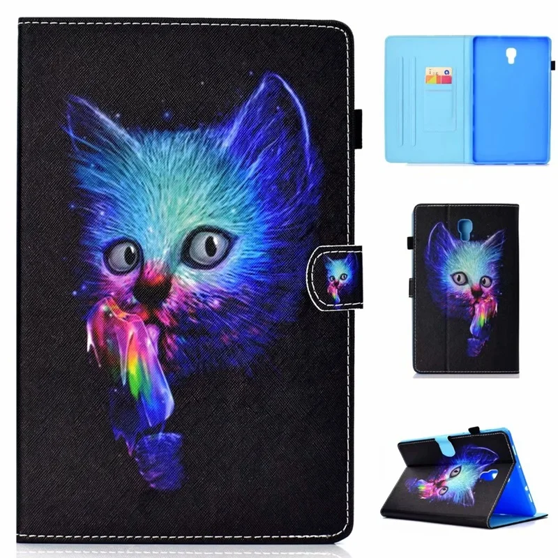 Чехол для Samsung Galaxy Tab S4 2018 10.5" T830 T835 SM-T835, смарт-кожа, с рисунком, для карт, со стендом, мягкий чехол для планшетов.