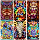 Алмазная 5D живопись, новинка 2020, мультяшное животное, алмазная вышивка, вышивка крестиком, сова стразы, мозаика, распродажа, Декор для дома KB23
