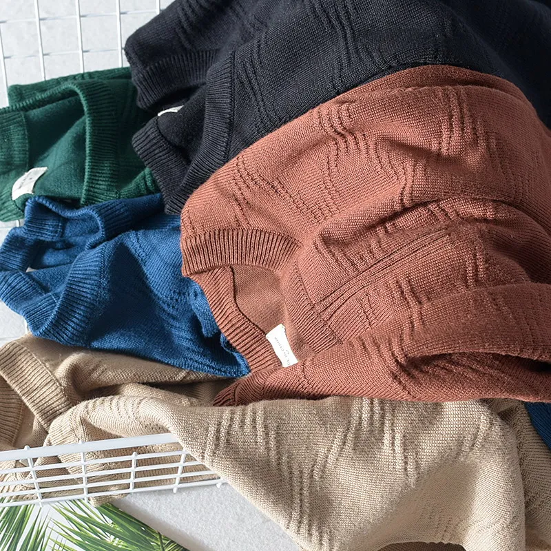 

Brand Sweaters Pullovers Thicken O-Neck Men Long Sleeve Knitted Sweater High Quality Winter Pullovers Homme Warm Coat 3XL 20105