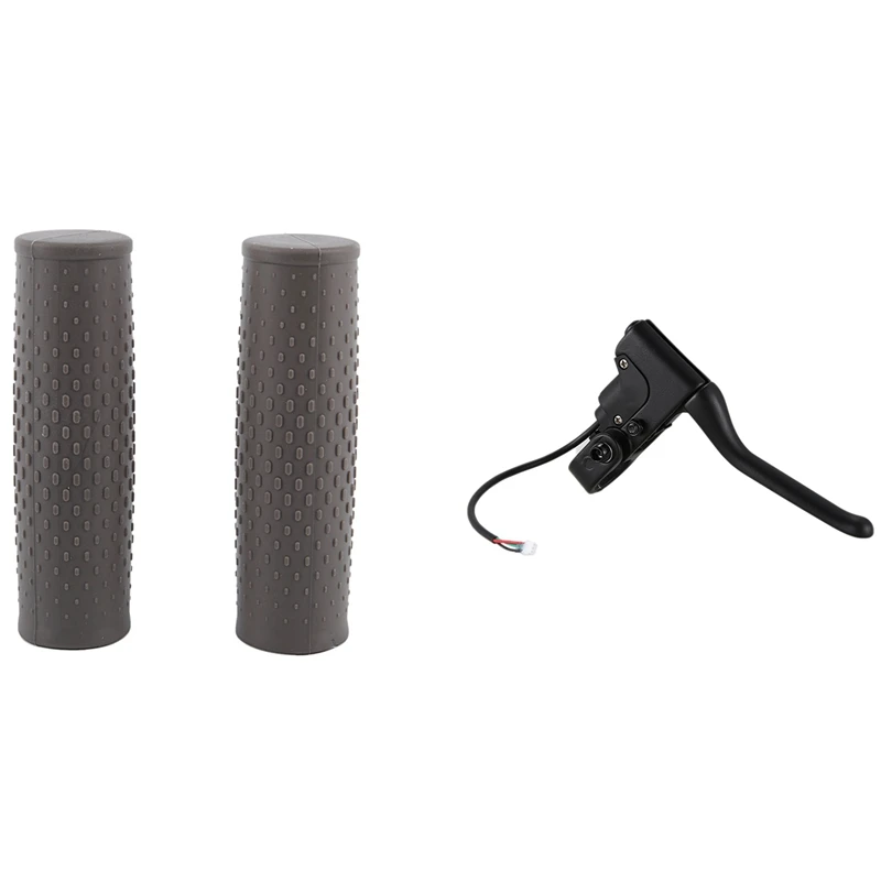 

Scooter Brake Handle Brake Lever with Electric Scooter Handle Sleeve Rubber Handle Sleeve Hand Grip Kit