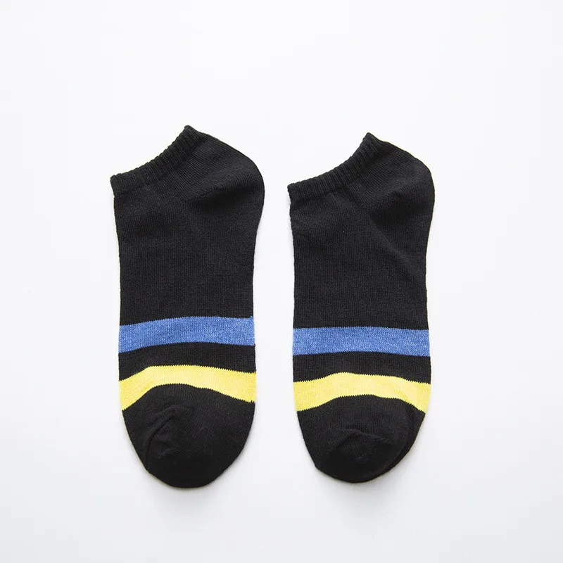 Носки унисекс для женщин и девочек удобные хлопковые носки в полоску короткие до