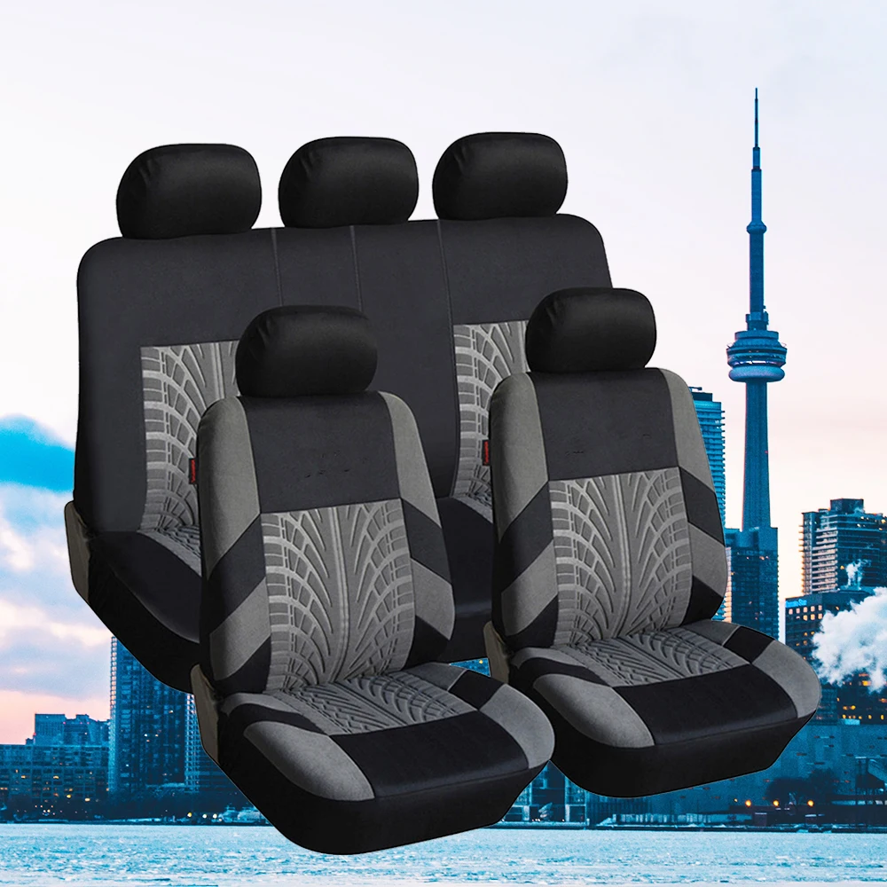 Модные Универсальные чехлы для автомобильных сидений с принтом в виде деталей