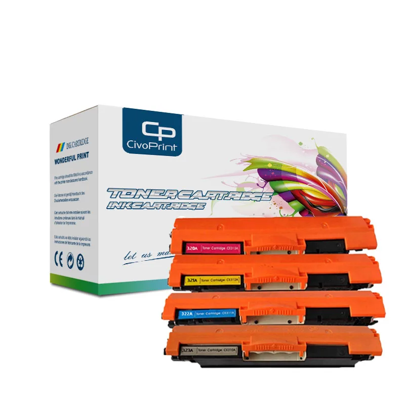 Civoprint совместимый 128A тонер-картридж 320a ce320 CE320A CE321A CE322A CE323A для HP LaserJet CP1525n/CP1525nw Pro
