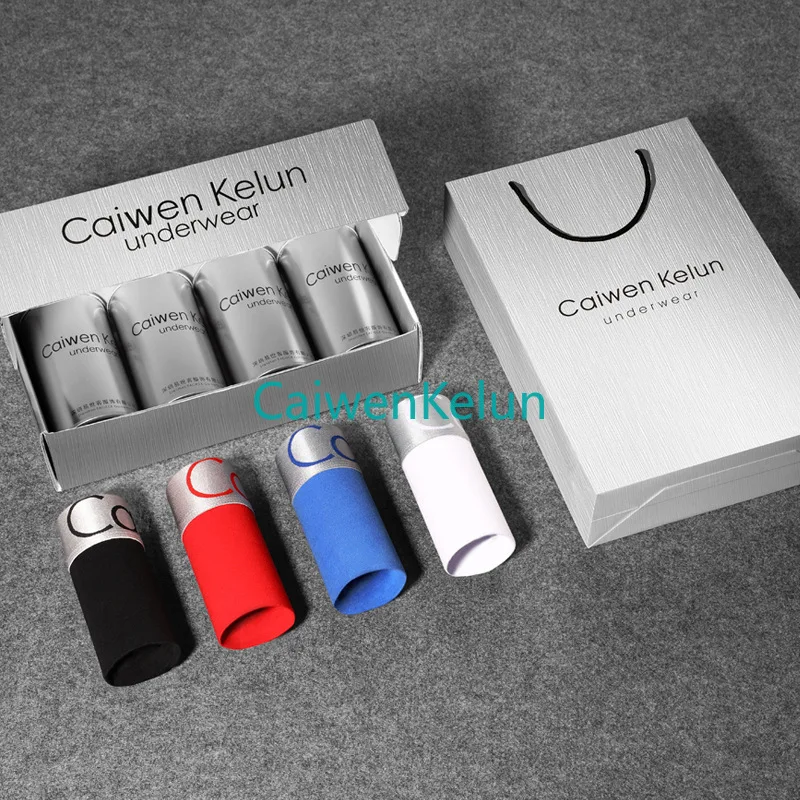 Комплект мужского нижнего белья из 4 предметов в подарочной коробке боксеры