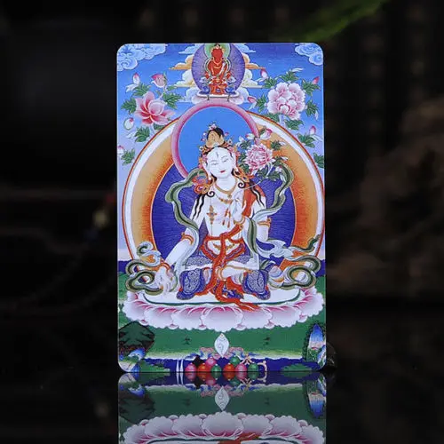 Тибет буддизм Изысканная картина амулет Thangka Белая Тара|Статуи и скульптуры| |