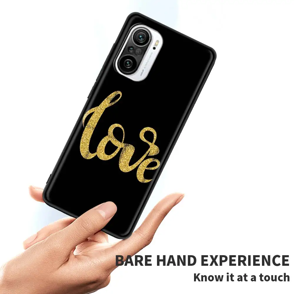 

Pink Gold Rose Love Heart Soft Case For Xiaomi Redmi Note 9S K40 8 9 8T 9T 7 9C 9A 7A 6A 8A K30 Pro Tpu Matte Coque Phone Cover