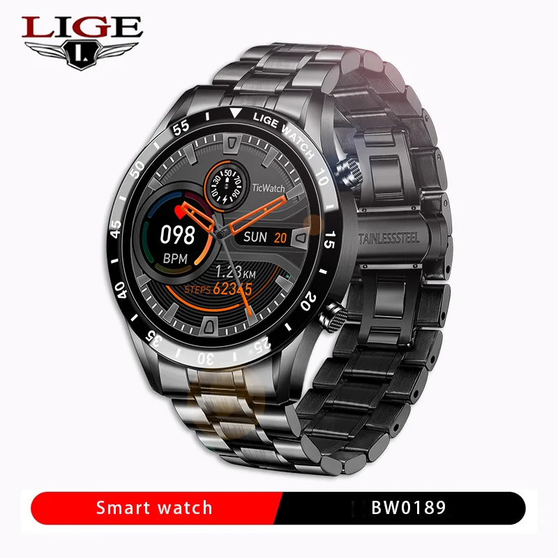 

Смарт-часы LIGE Bluetooth, водоотталкивающий дисплей 2020