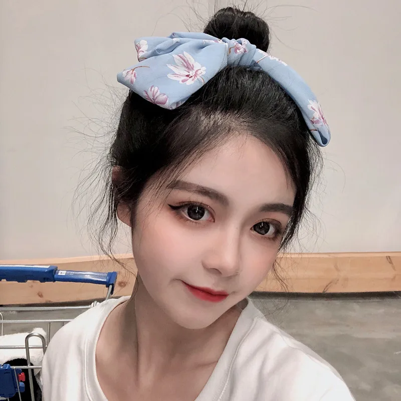 Fashion Korean Spring Barrettes Vintage Chiffon Large Bow Hair Clips Ponytail Clip Hairgrips for Women Elegant Accessories |