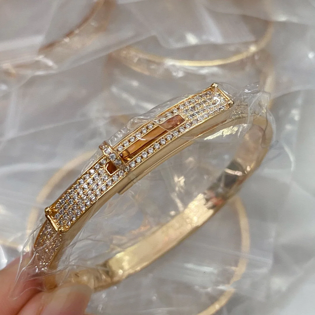 

luxury bangle European and American fashion exaggerated classic animal copper micro-inlaid zircon Rose Gold Diamond