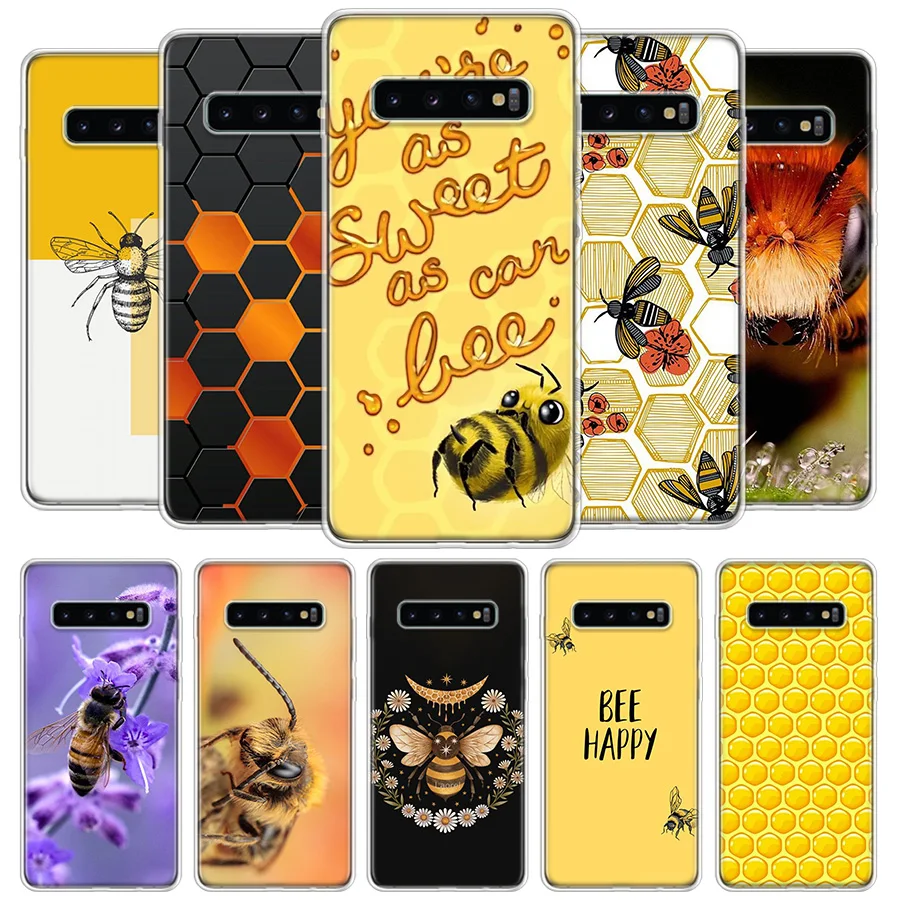 Golden Honeycomb Honey Bee Cover Phone Case For Samsung Galaxy S20 FE S21 + S22 S23 Ultra S10 Lite S9 S8 Plus S10e S7 Edge Coque
