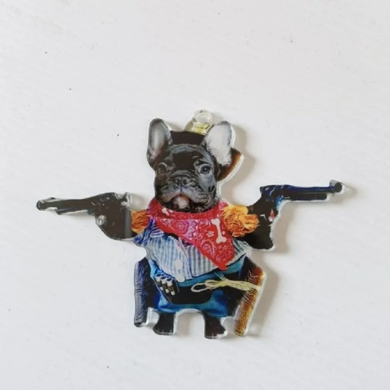 1PC 32Styles Dog Hanging Ornament Cute Funny Cartoon Pendant Key Chain Animal Car Rear View Mirror Backpack Accessories - купить по