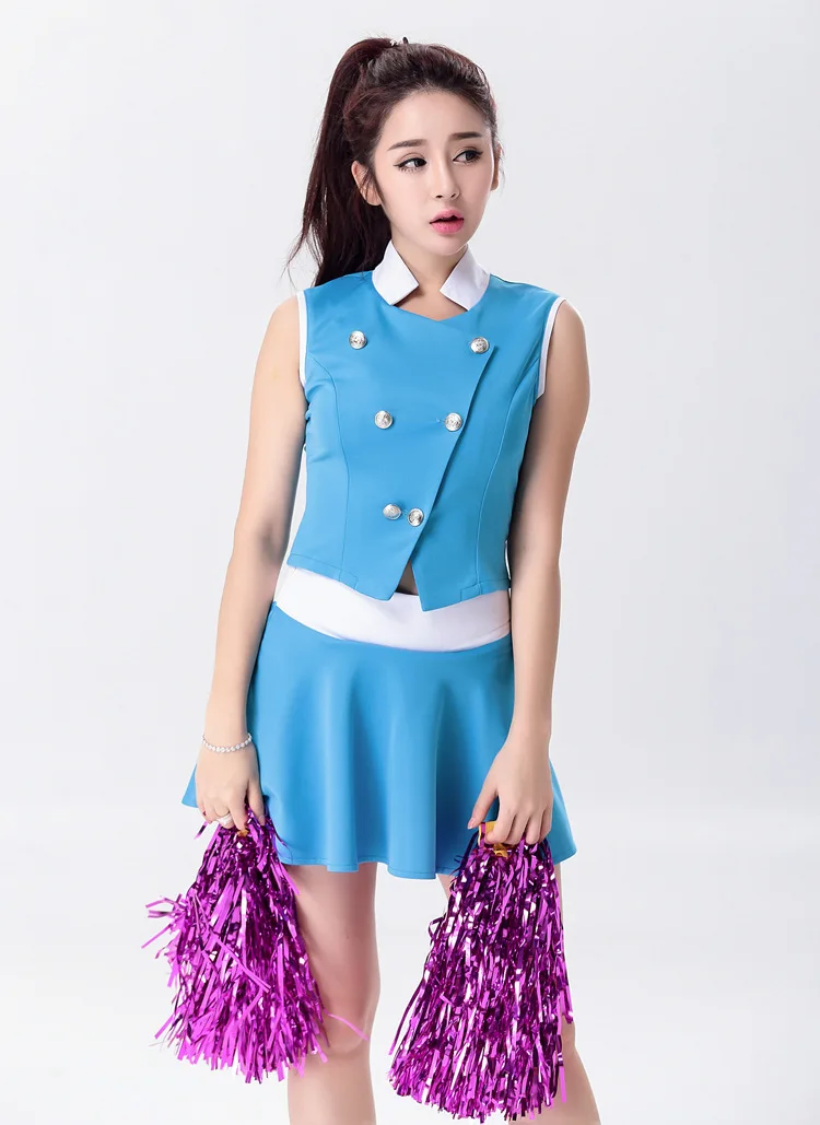 (Бесплатные подарки: 2 шт. помпоны) униформа для учеников Старшей школы футбола