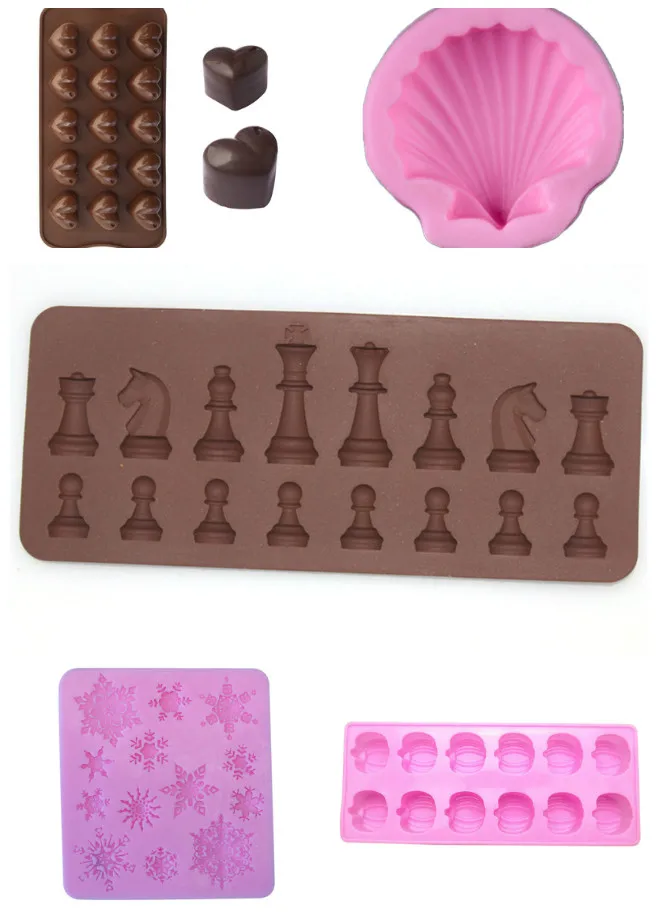 Модная силиконовая форма для шоколада шахматы лед сахар торт инструменты
