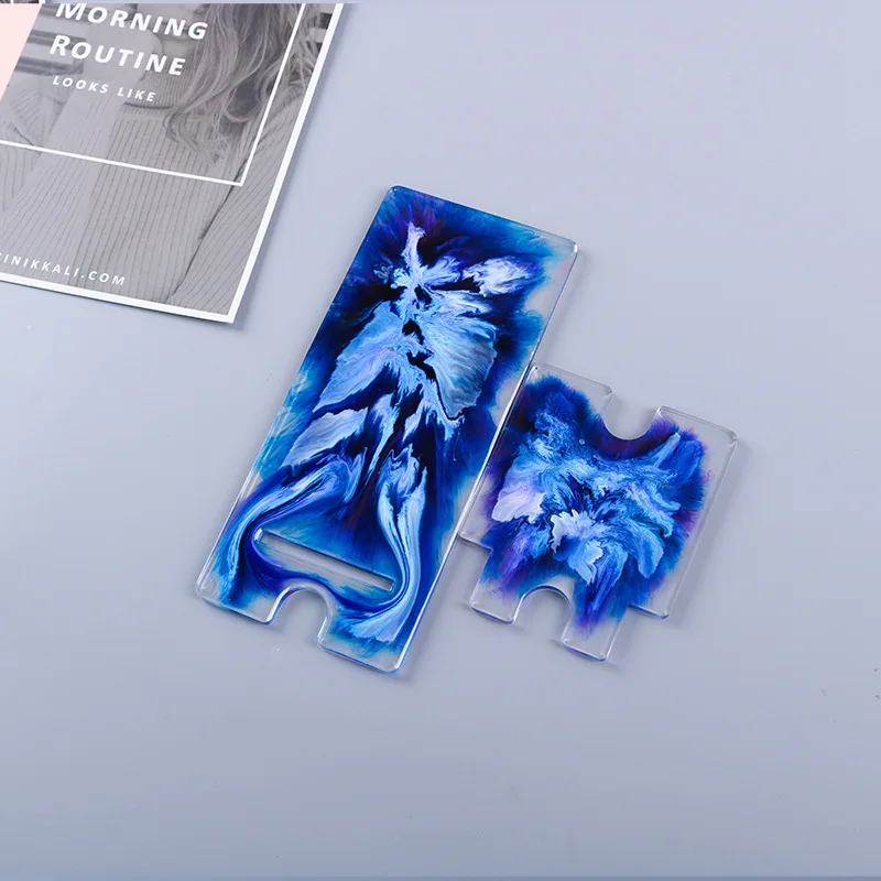 

Silicone Mobile Phone Stand Holder Casting Mold DIY Epoxy Resin Moulds Craft