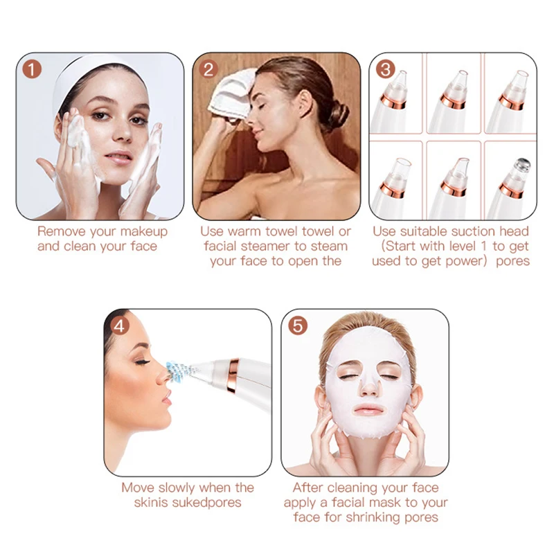 Вакуумный отсос угрей для удаления прыщей и на лице средство глубокого очищения