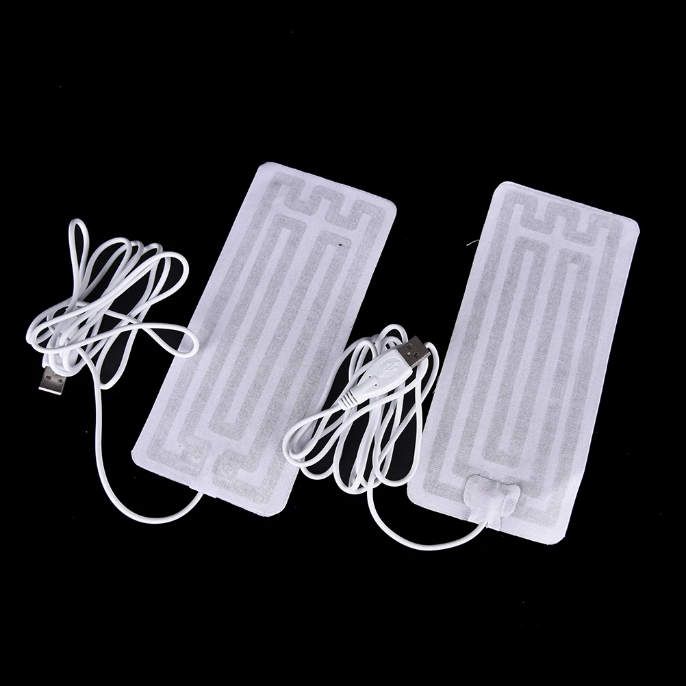 

1Pair 5V USB Heated Socks Carbon Fiber Pads Electric Heated Insoles Winter Warm Arm Hands Waist Heated Gloves 8cm*18cm
