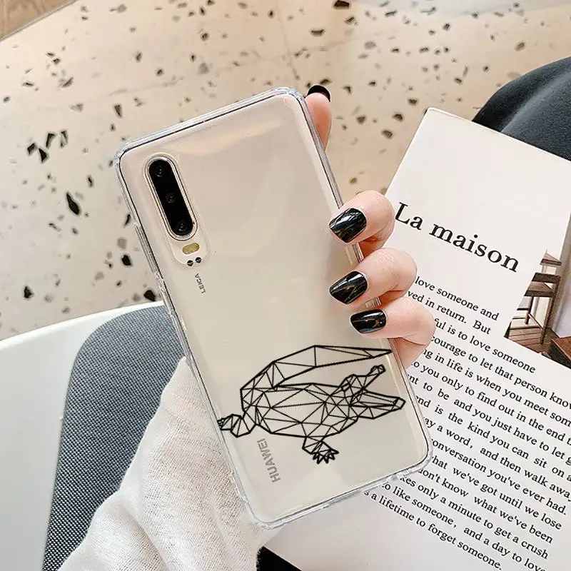 

Funny abstract black line Phone Case Transparent for Samsung A71 S9 10 20 HUAWEI p30 40 honor 10i 8x xiaomi note 8 Pro 10t 11