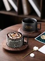 american retro coffee cup and saucer with spoon european style small luxury exquisite ceramic afternoon tea cup coffee mug lb526