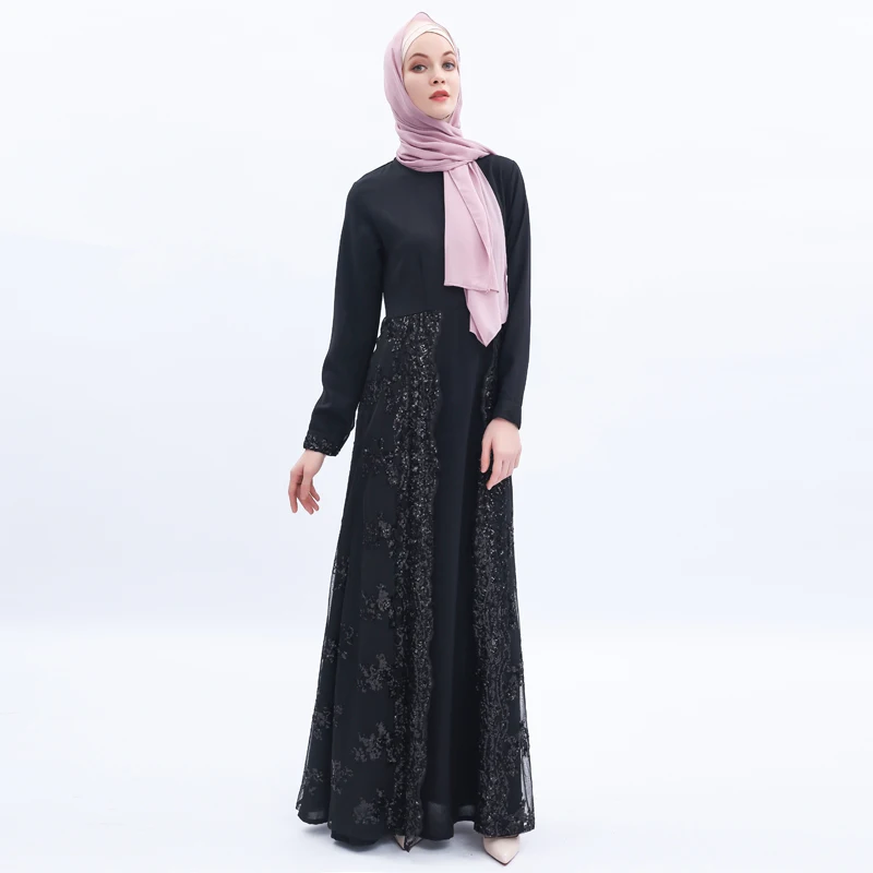Sequin Abaya Turkish Dresses Dubai Hijab Muslim Dress Caftan Islam Clothing Abayas For Women Kaftan Tesettur Ebise Djelaba Femme