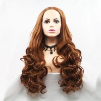 blonde brown hd transparent synthetic lace front wig body wave lolita long curly cosplay highlight frontal wigs for black women