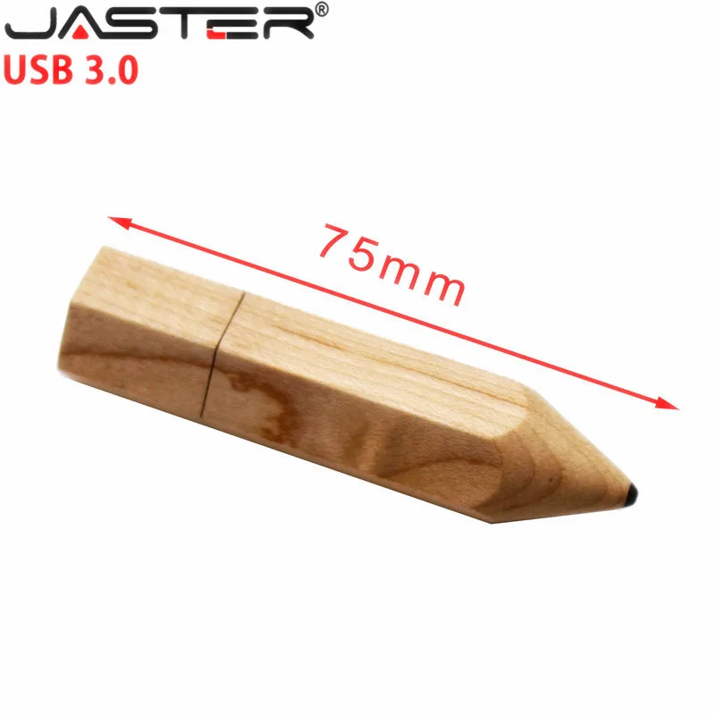 JASTER USB 3 0 бесплатно логотип деревянный карандаш флэш накопитель креативный