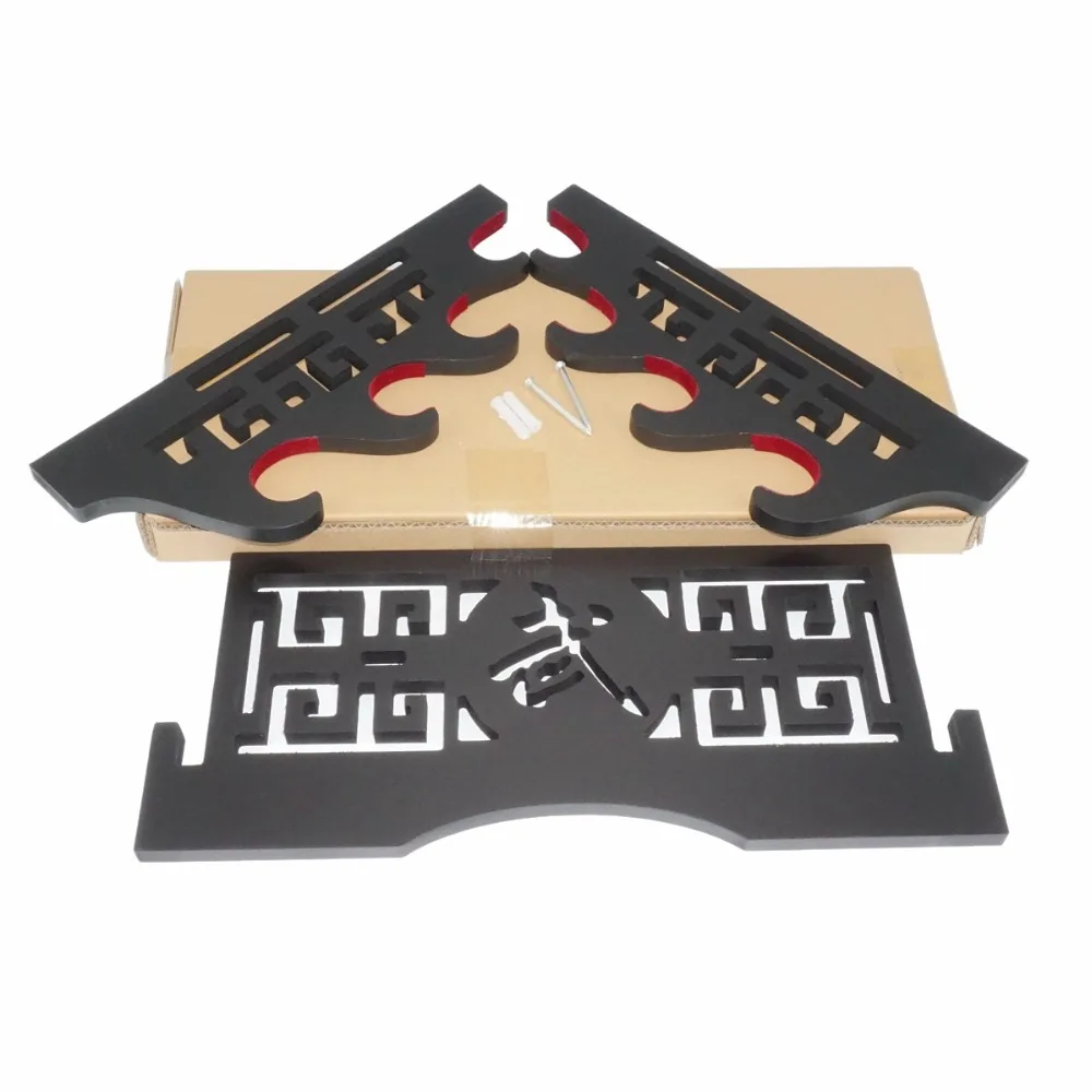 

Velvet Protect Sword Wall Mount Sword Holder Display Stand with Felt Strips for Katana Wakizashi Genji 4 Tier Bushido