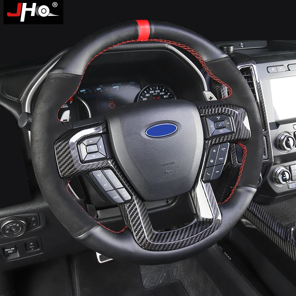Pаспродажа Накладка на руль из углеродного волокна для Ford F150 2015-2020 Raptor 2018 Limited 2019 2016 17