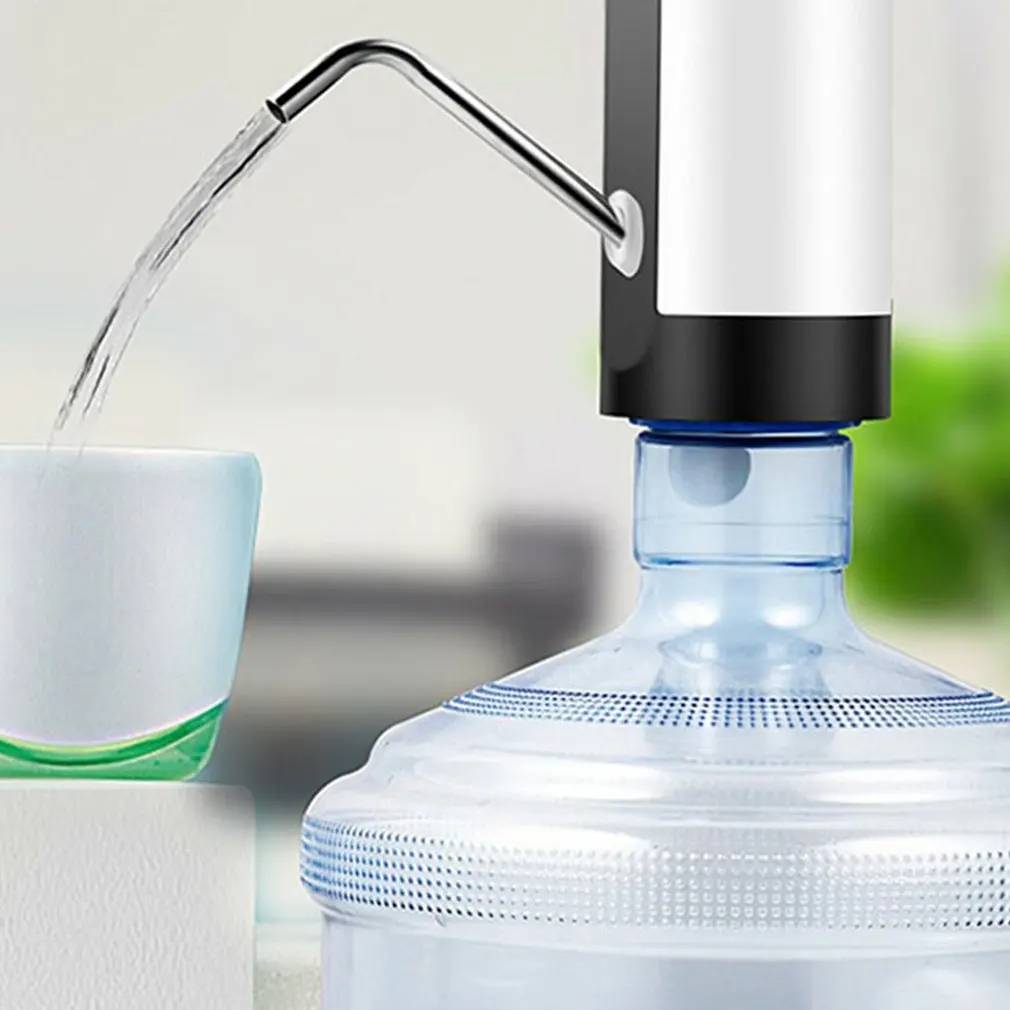 

Home Gadgets Water Bottle Pump Mini Barreled Electric Hand Press Water Pumps USB Charge Automatic Portable Drink Water Dispenser
