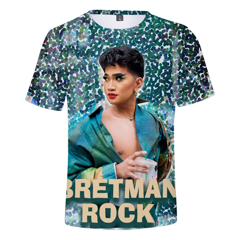 

WAWNI Bretman Rock Unisex Fashion Short Sleeve Tshirt Harajuku Hip Hop Streetwear Leisure Polyester Fashion Oversiezd Tops 2021
