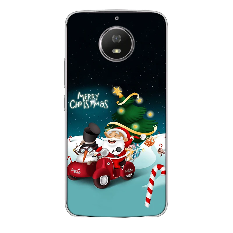 

ciciber Christmas tree snowman Case For Motorola Moto G7 G6 E6 G5 G5S E5 G4 E4 Z2 Z3 ONE X4 C EU Plus Play Power Silicone Funda