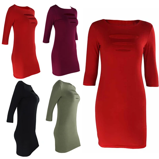 

Women Autumn Long Sleeve Slim Fit Hollow Out Dress Ladies Sexy Package Hip Night Party Dresses Female Mini Vetsidos