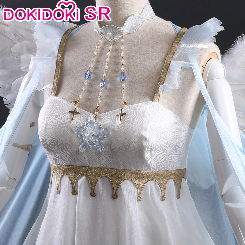 DokiDoki-SR аниме Card Captor Сакура косплей костюм женское белое платье снежное крыло KINOMOTO