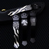 1 piece titanium alloy pocket knife back clip for benchmade 710 580 810 griptilian emerson cqc zt 0620 0630 fold waist clamp diy